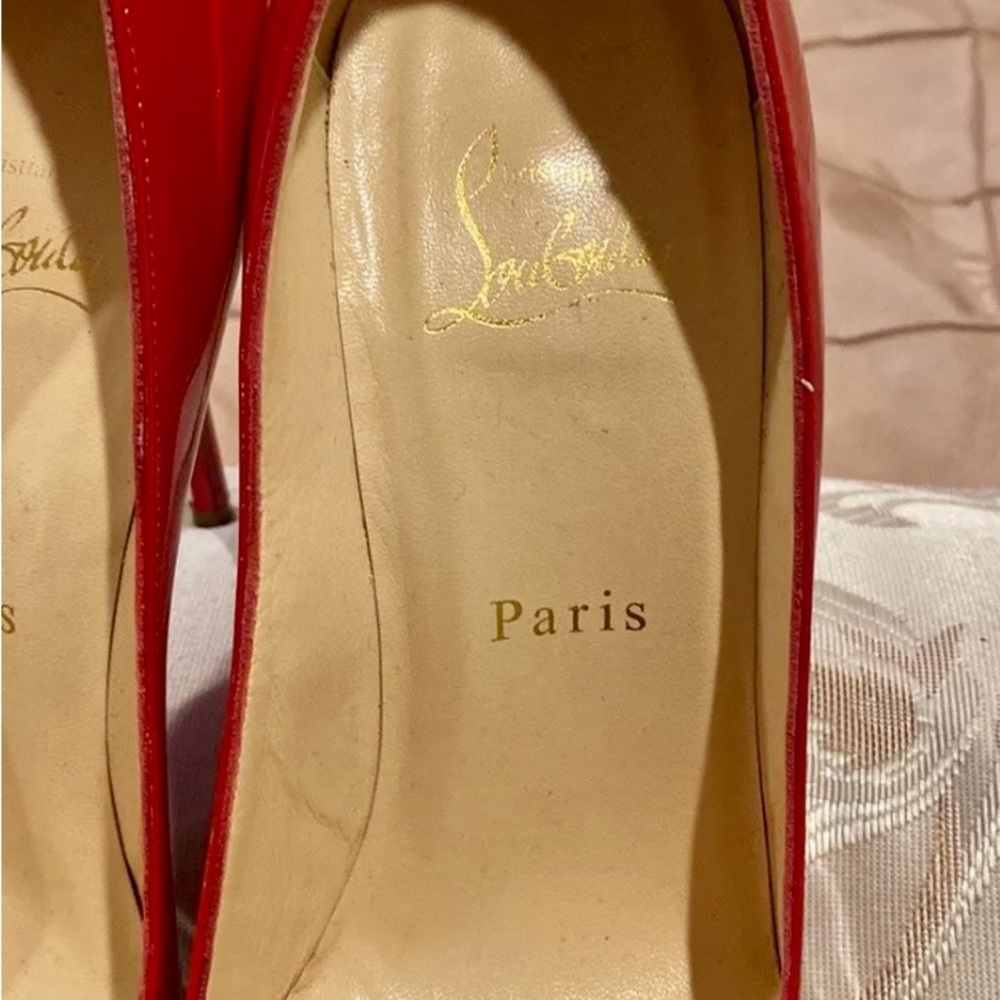 CHRISTIAN LOUBOUTIN fabulous red patent leather stiletto, excellent condition - Picture 2 of 16